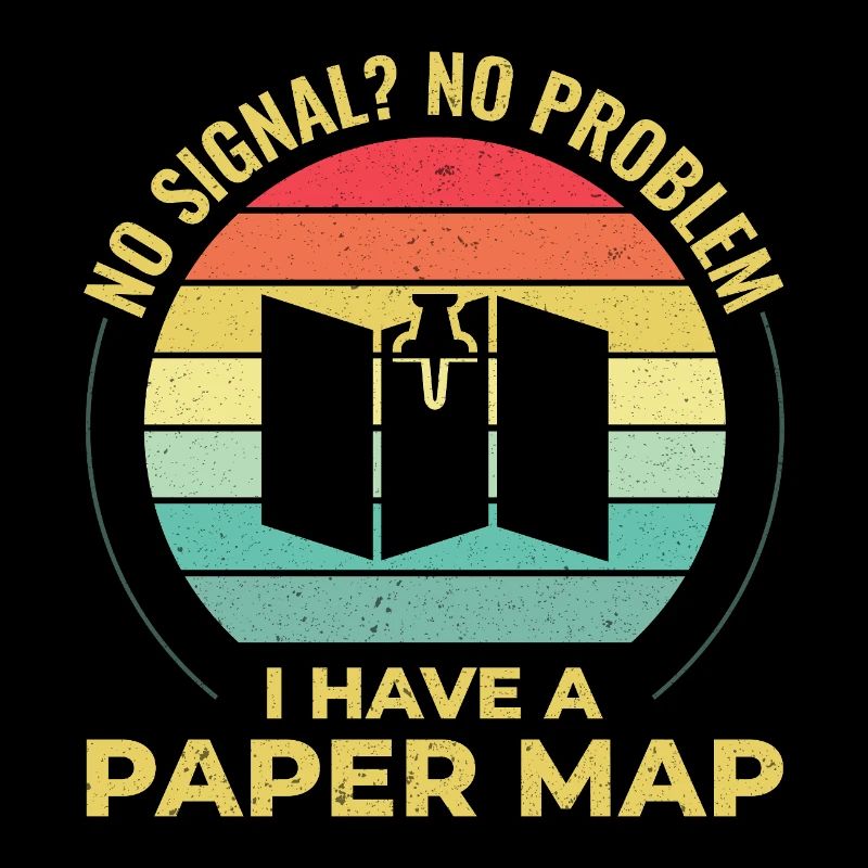 GIS Analyst Map Pin Sunset Retro Camping Hiking