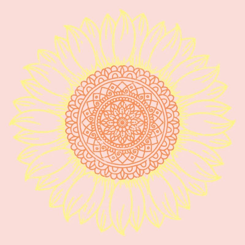 Conception complexe de mandala tournesol