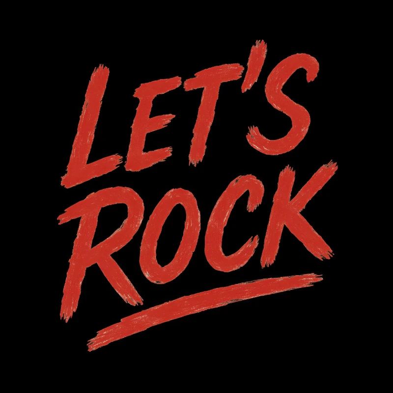 Lebendiges Rock-Text-Grafikdesign