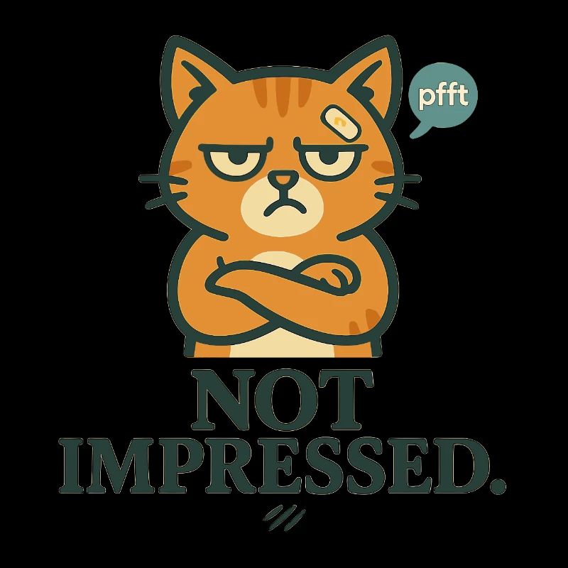 Not Impressed – Grumpy-Katze