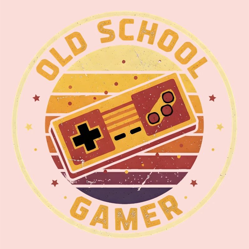 Old School Gamer Sunset Controller Retro Zocker