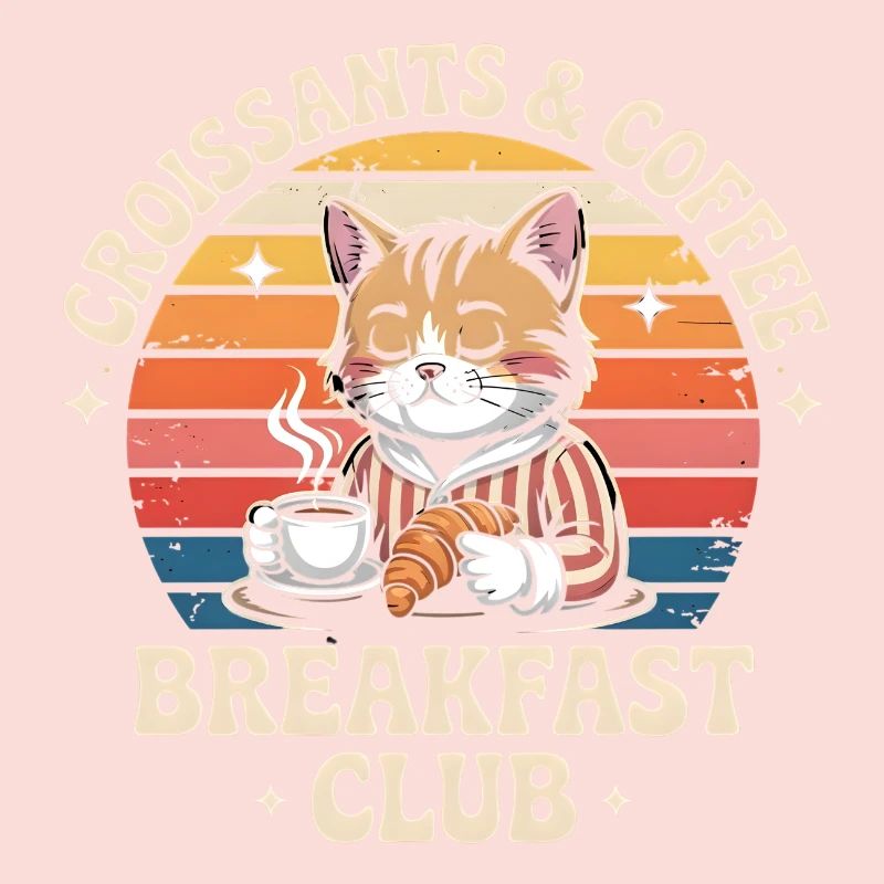Chat Brunch Retro Café