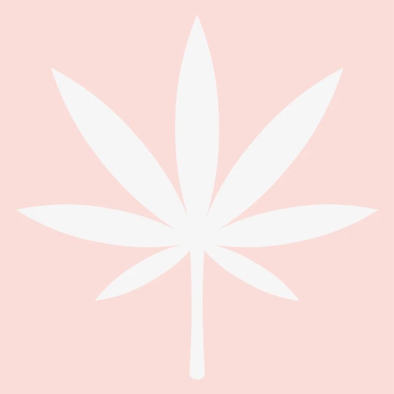 Cannabis / Marijuana / Hemp Leaf (White)