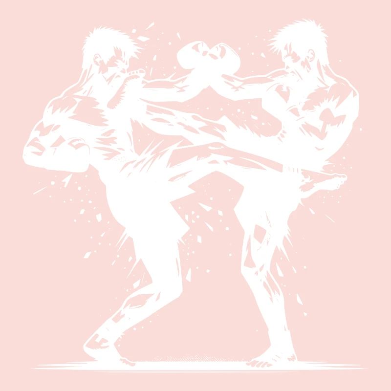 Double Strike Boxe thaïlandaise Le ring brûle violemment