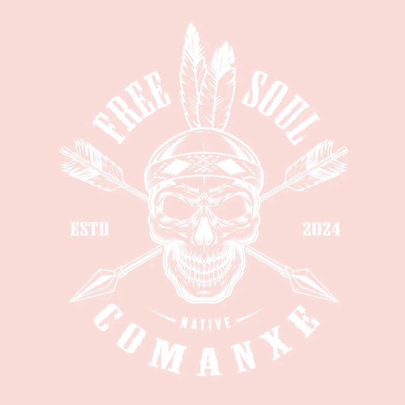 Punk-Schädel mit Pfeil-Logo