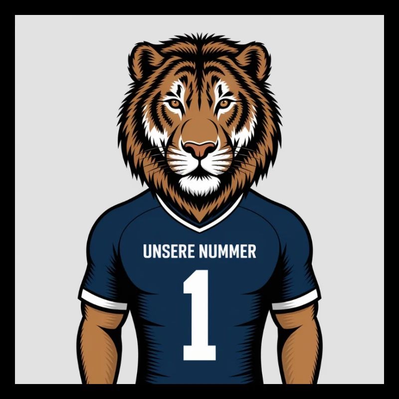 Tiger Mascot Jersey Print