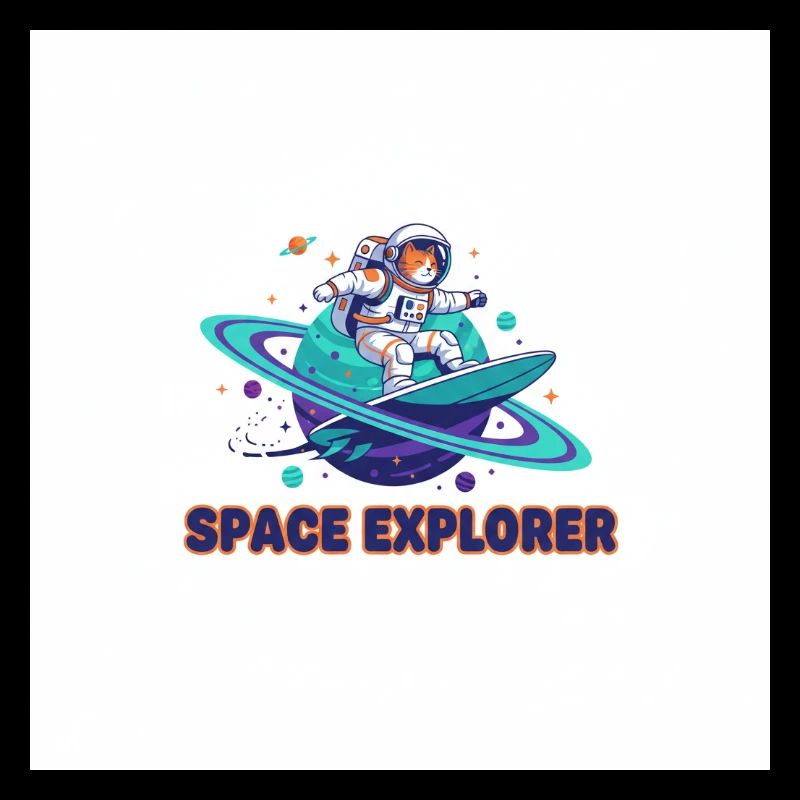 Space Explorer – Un chat astronaute surfe sur Satur