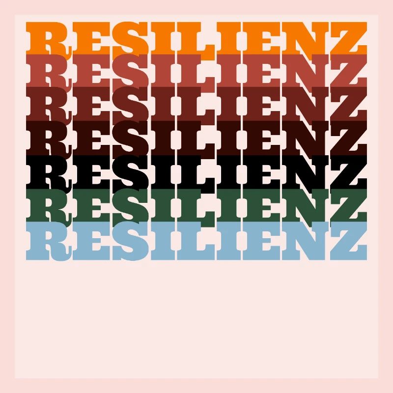 Typographie en impression colorée Resilience