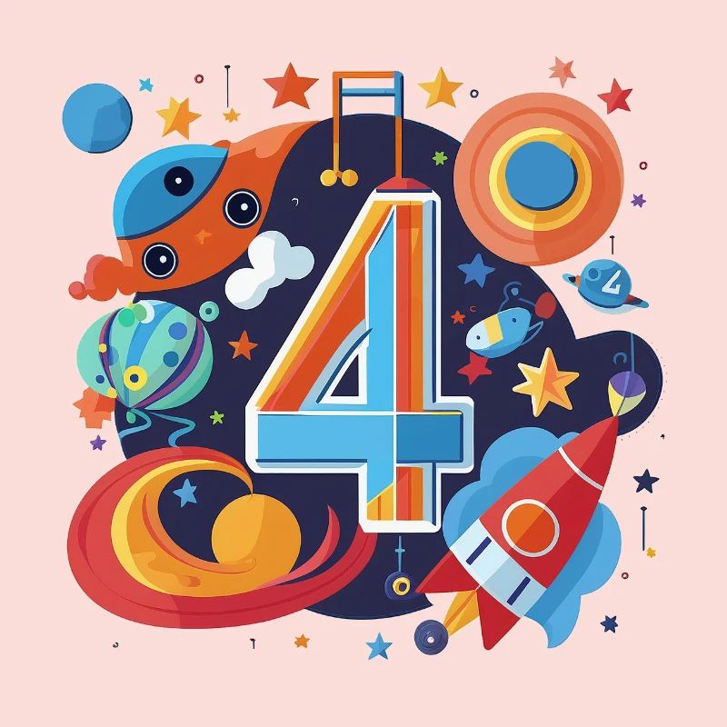 Monde de fusées du 4e anniversaire de l’espace