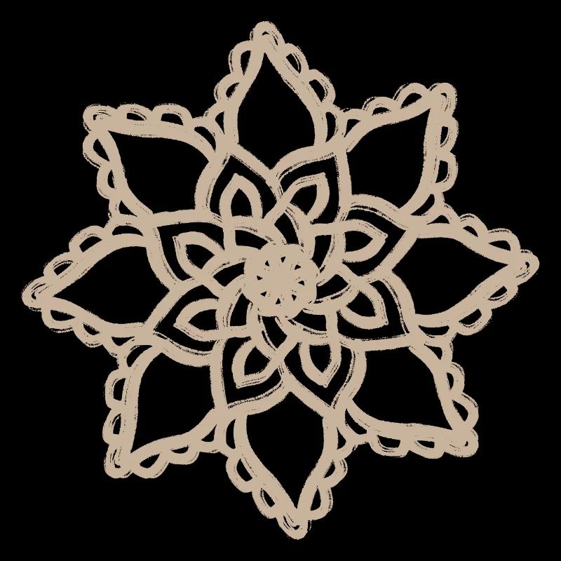 Beige-Mandala-Blumenspitze