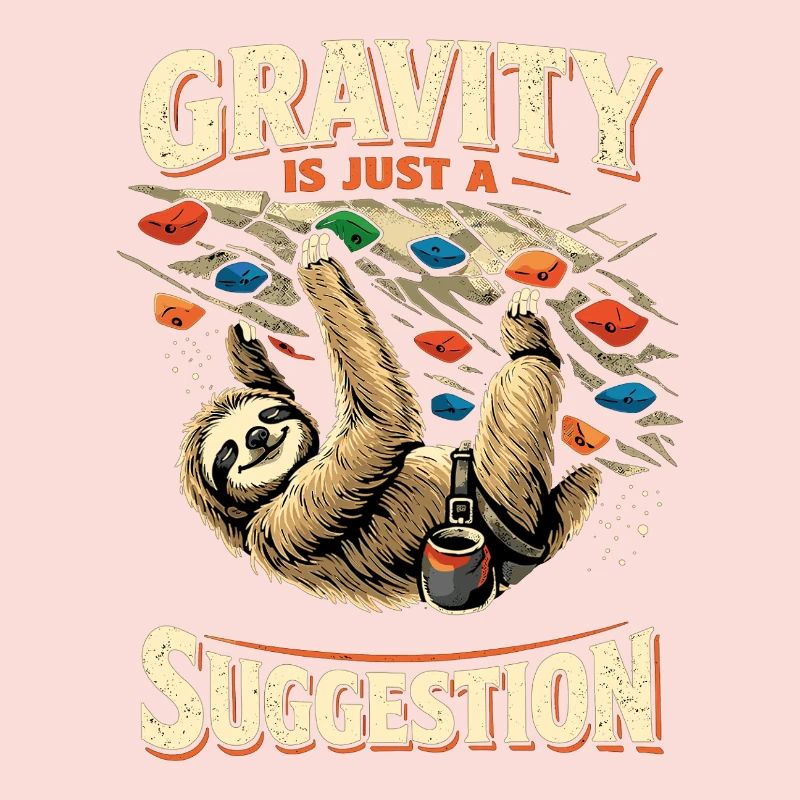 Faultier Bouldern: Gravity Is Just A Suggestion