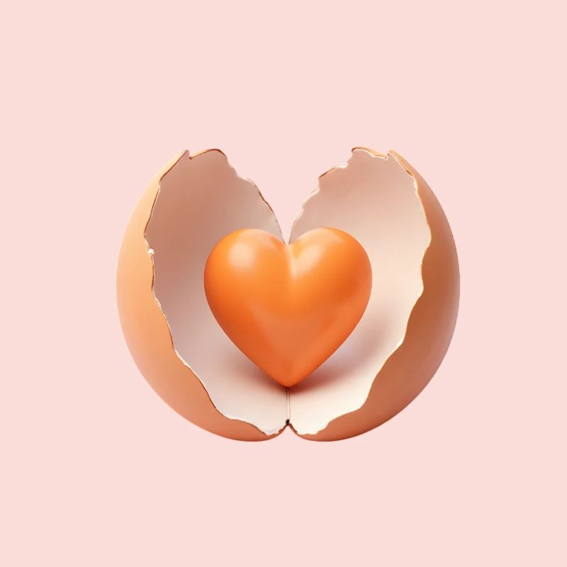Heart in Broken Eggshell