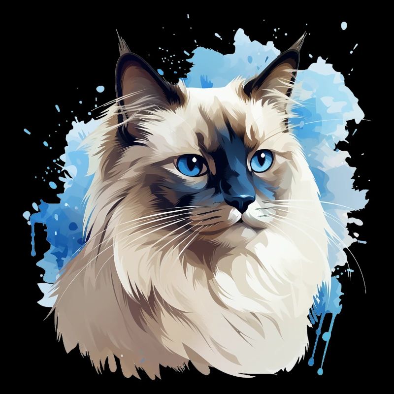 Tête de chat sacré Birman