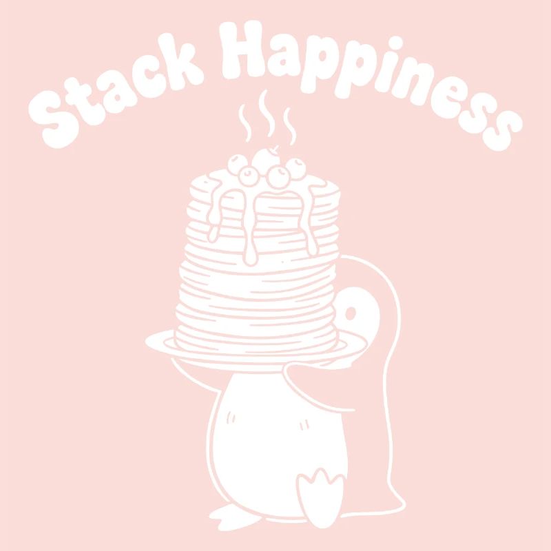 Pinguin Stackt Kuchenfreude