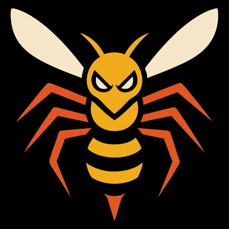Angry Hornet – angular insect graphic