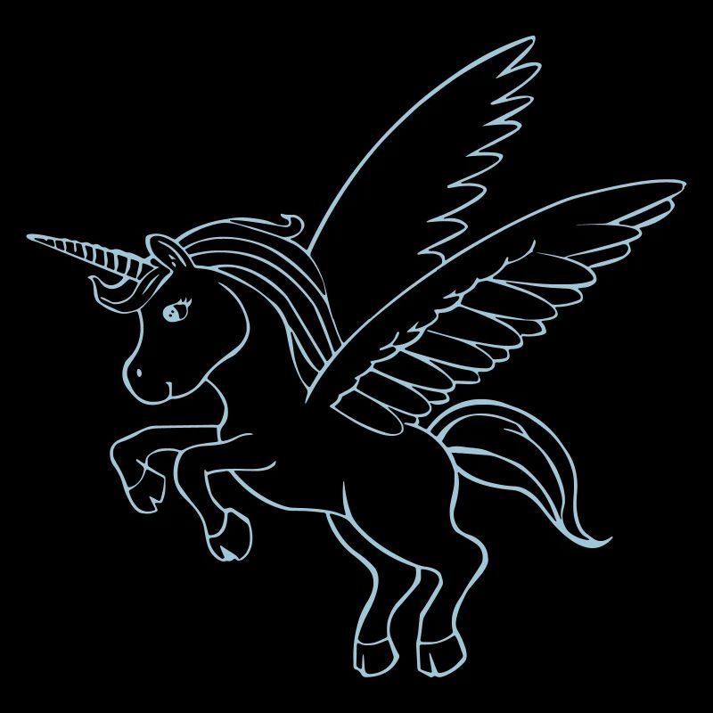 Licorne avec des ailes