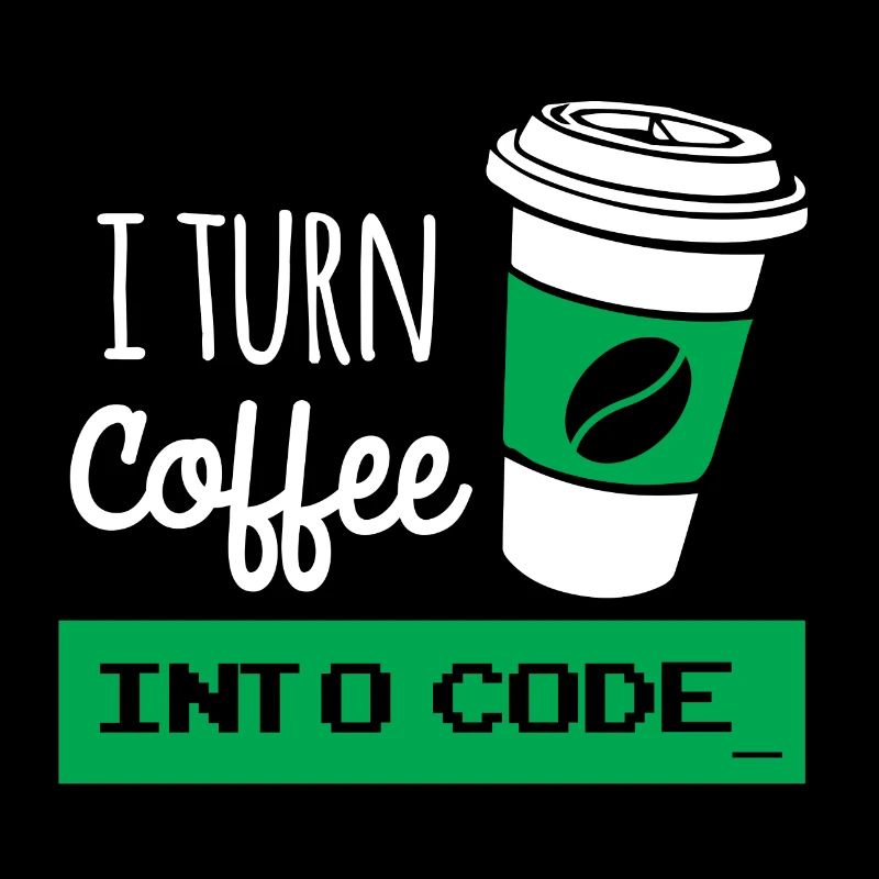 Ich drehe Kaffee in Code-Entwickler