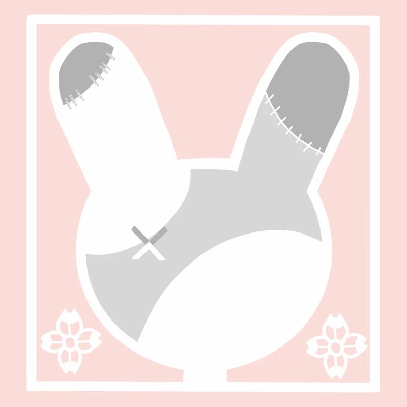 Silhouette du lapin-patchwork