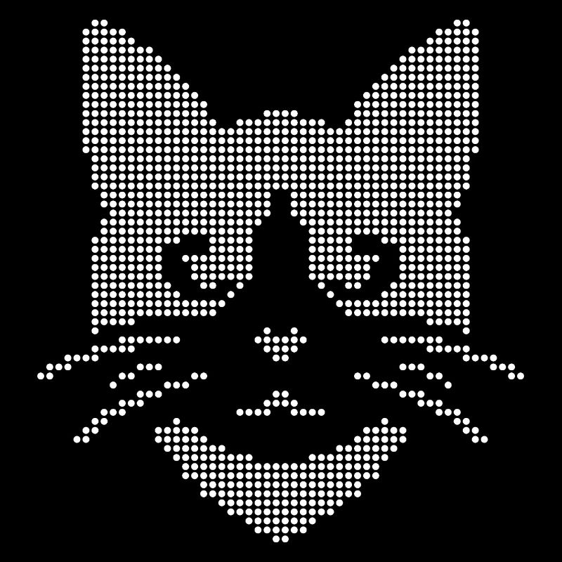 Halftone Cat Face