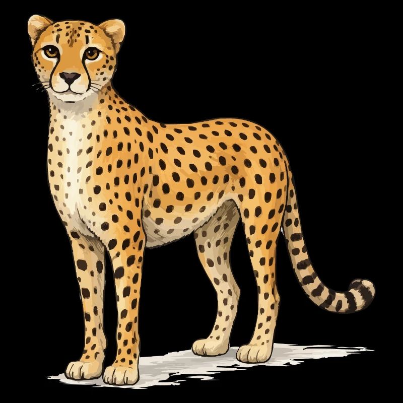 Illustration de bande dessinée guépard