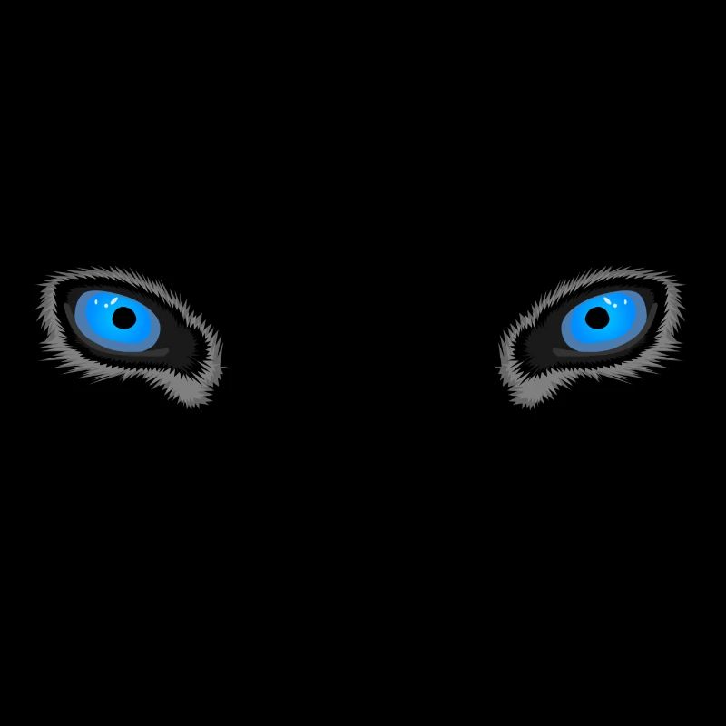 Tiefblaue Wolfsaugen