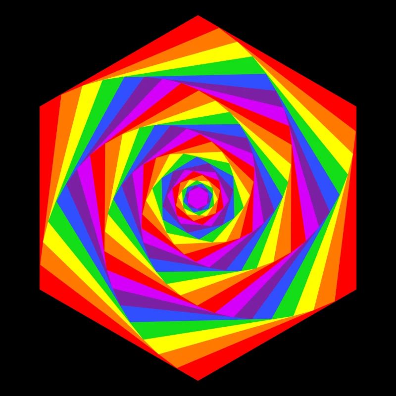 Regenbogen Hexagon