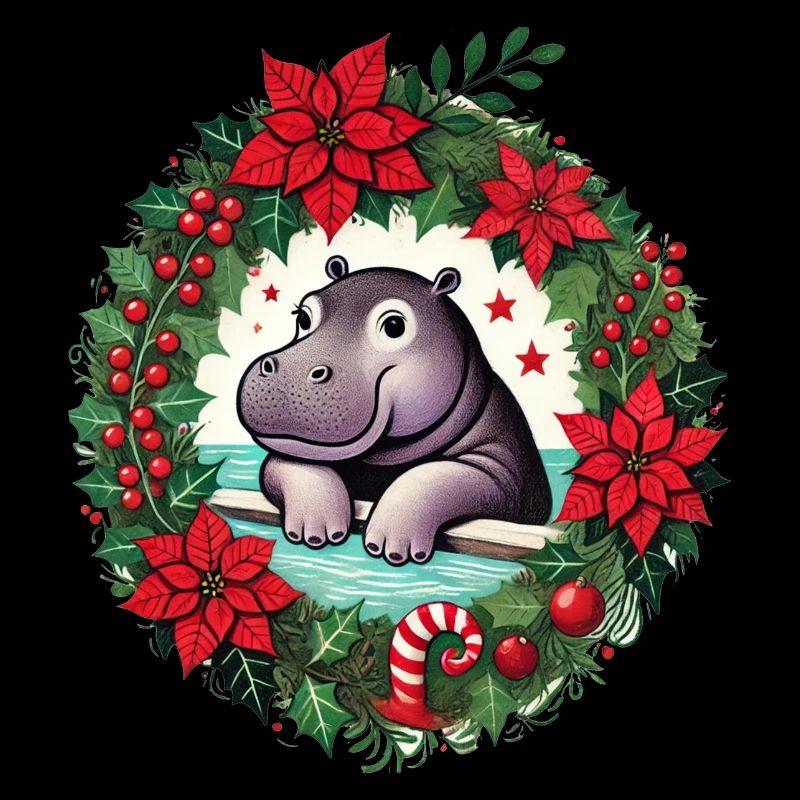 Weihnachts-Nilpferd