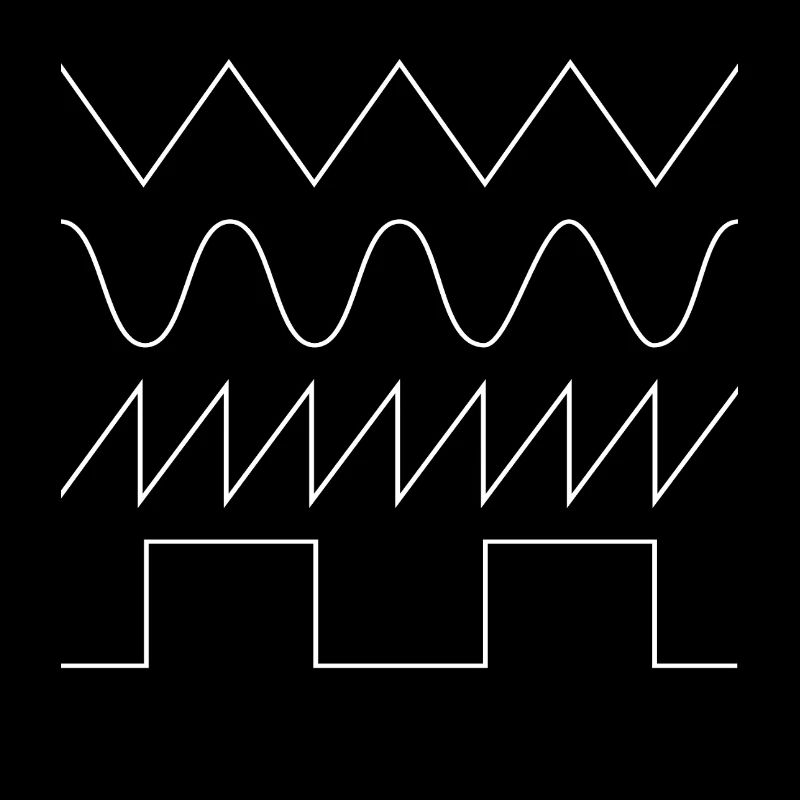 Synthesizer Waveforms (white font) #1 