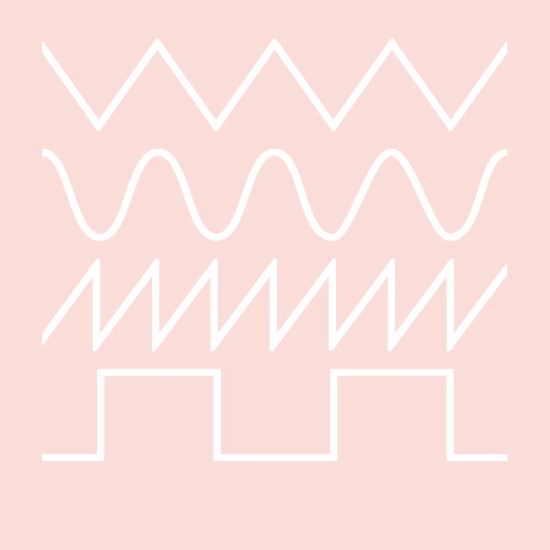 Synthesizer Waveforms (white font) #2