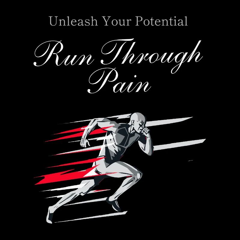 Running Jogging Motivation Sprint Runner Design