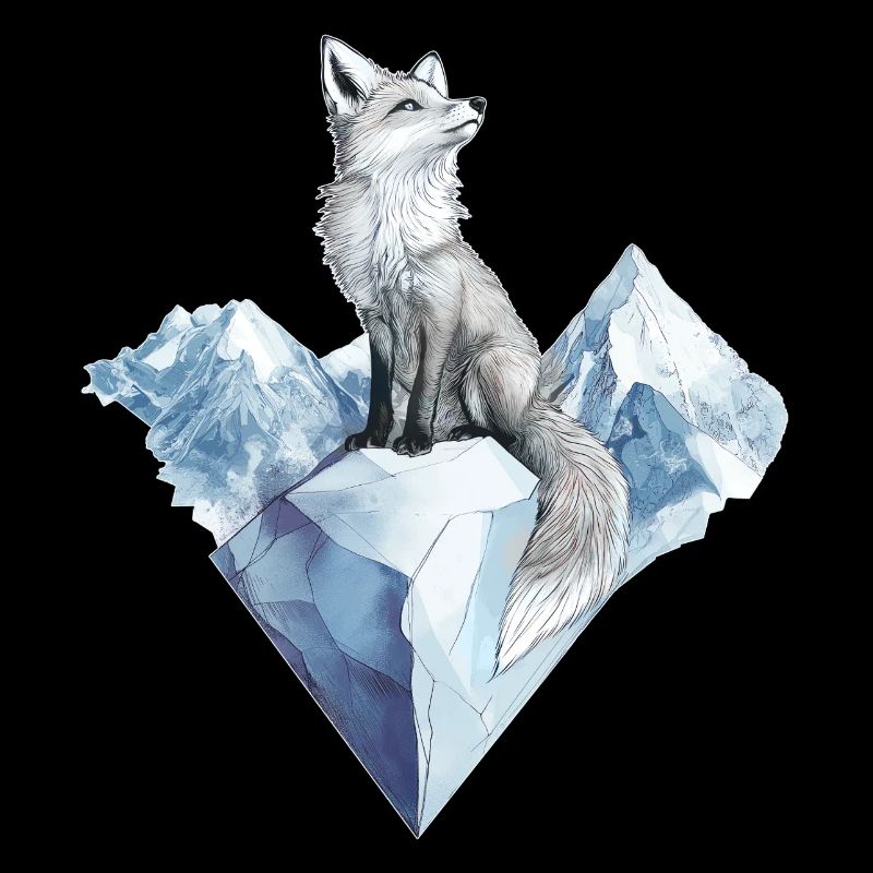 Arctic Fox Fox Winter Motif