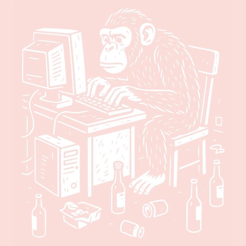 Codeur singe de bureau