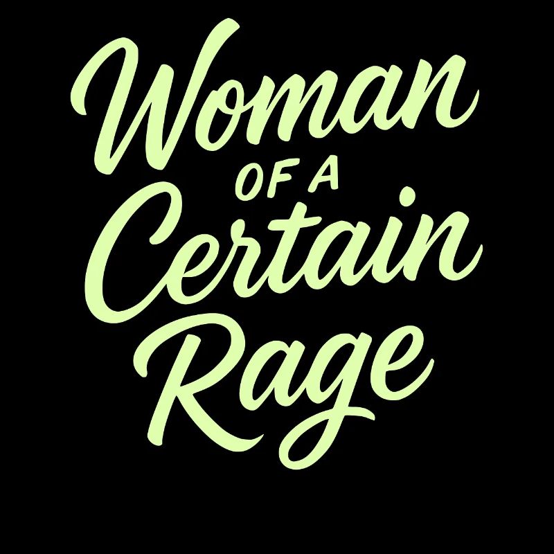 Femme d’une certaine rage vert clair design