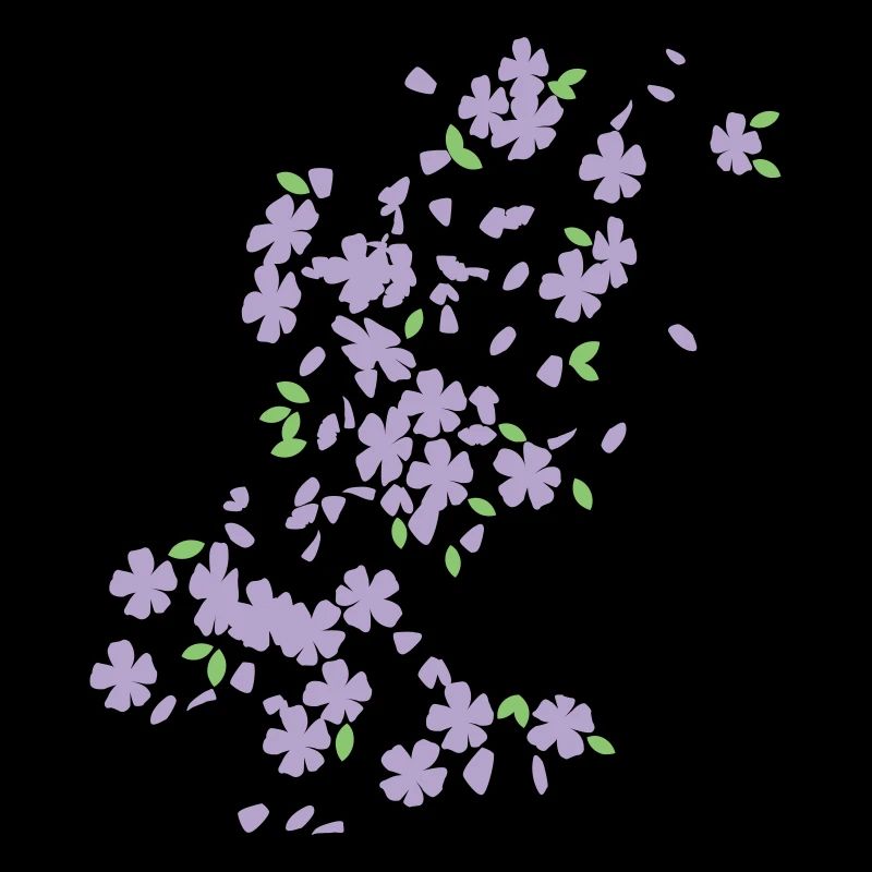 fleurs dans le vent / raining blossoms (2c)