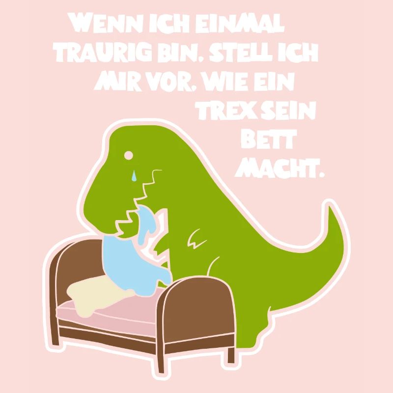 T-Rex beim Bett machen - Design