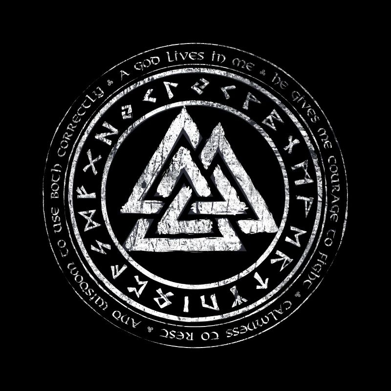 Valknut Viking Celger Ceten Germanen noeud runen