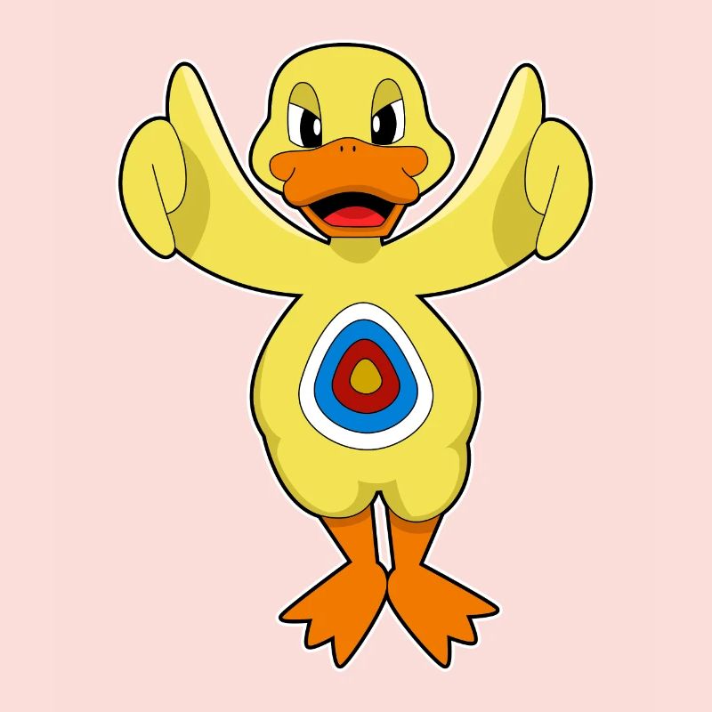 Cible de fléchettes canard