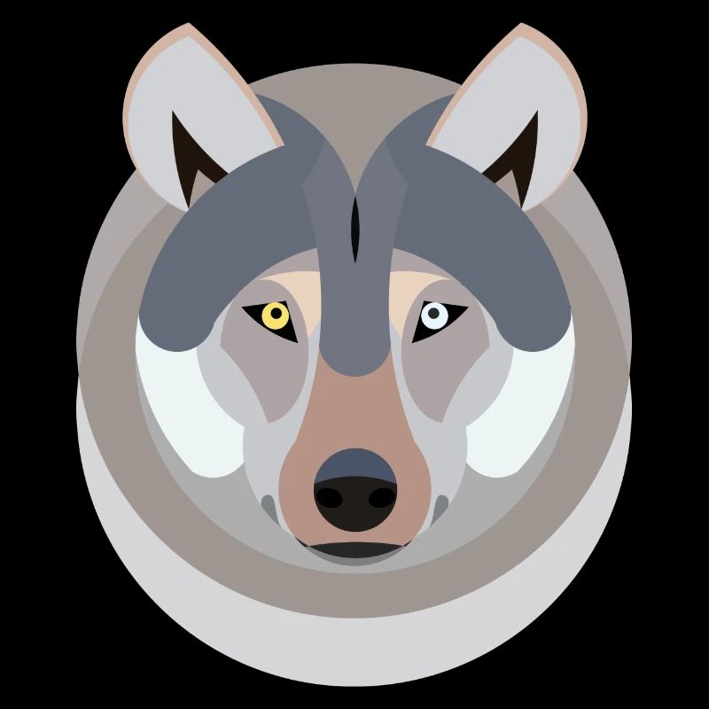 Wolf as a graphic