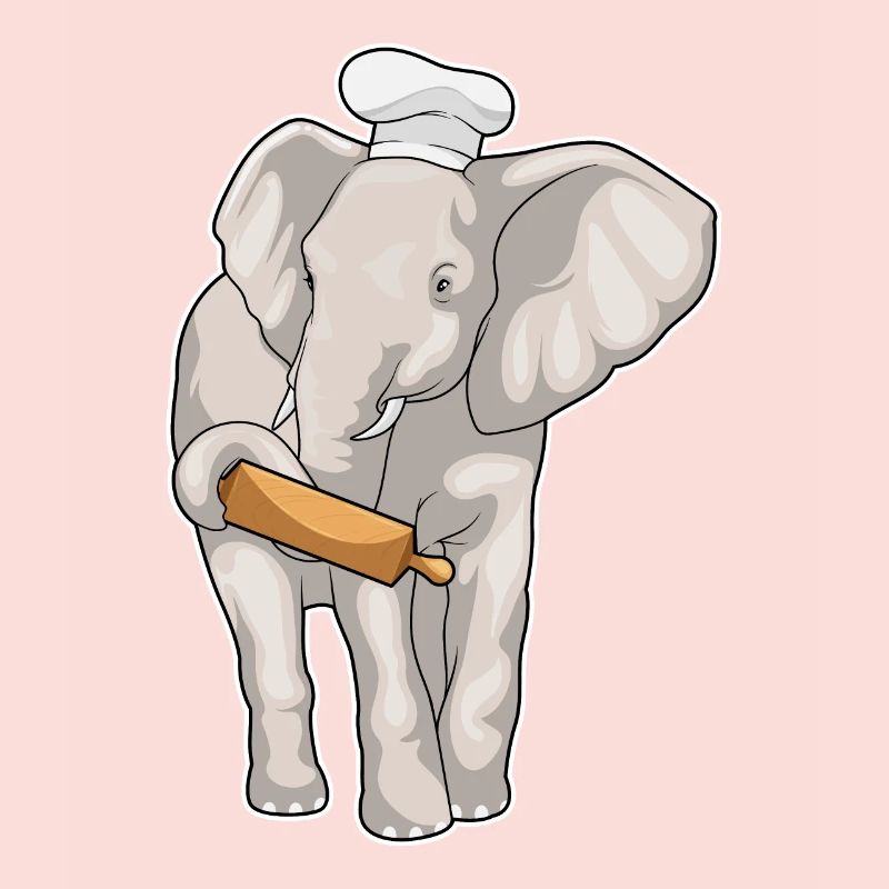 Elephant Baker Rolling Pin Baking