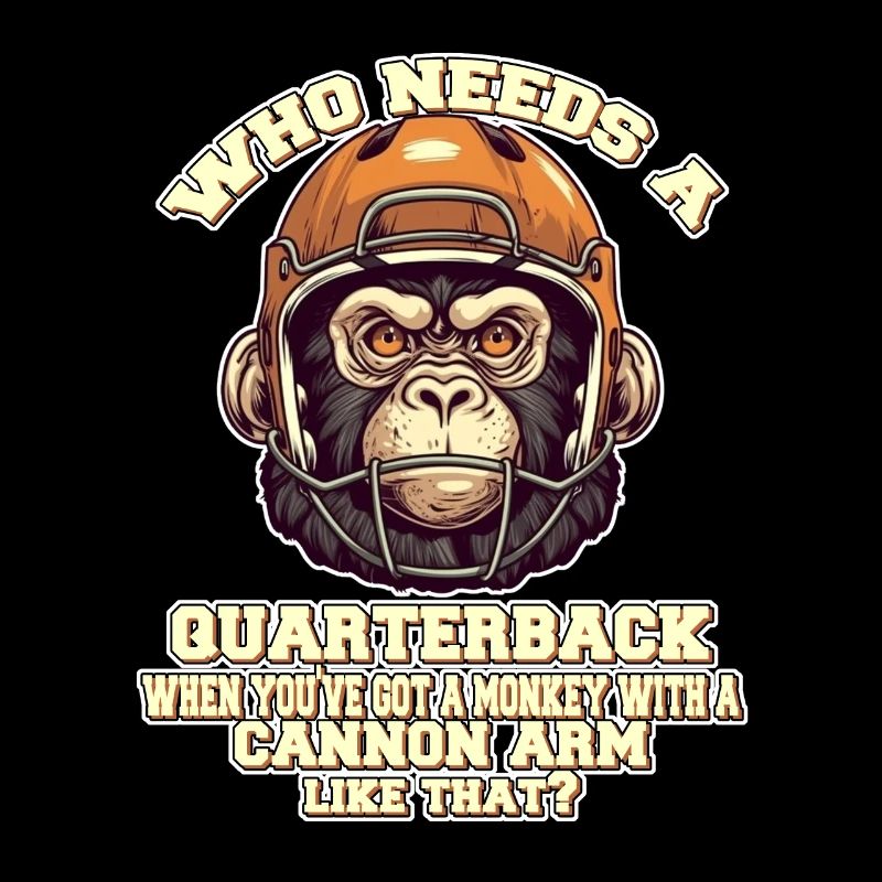Motivierender Quaterback Affe