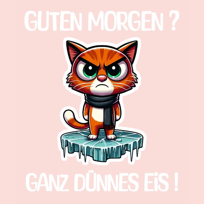 Grimmiger Eis-Katzen-Charakter