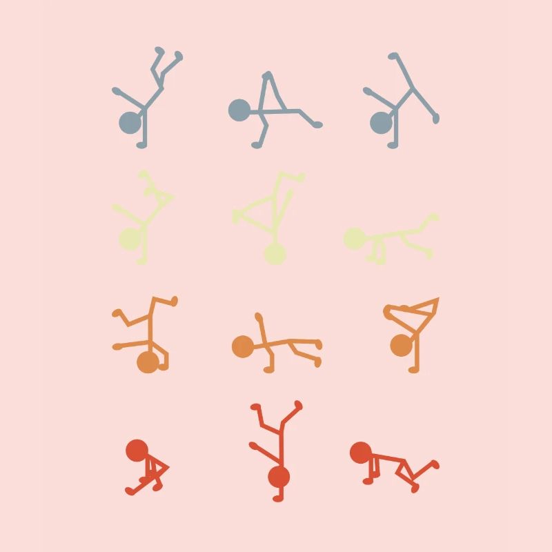Breakdancer stick figures