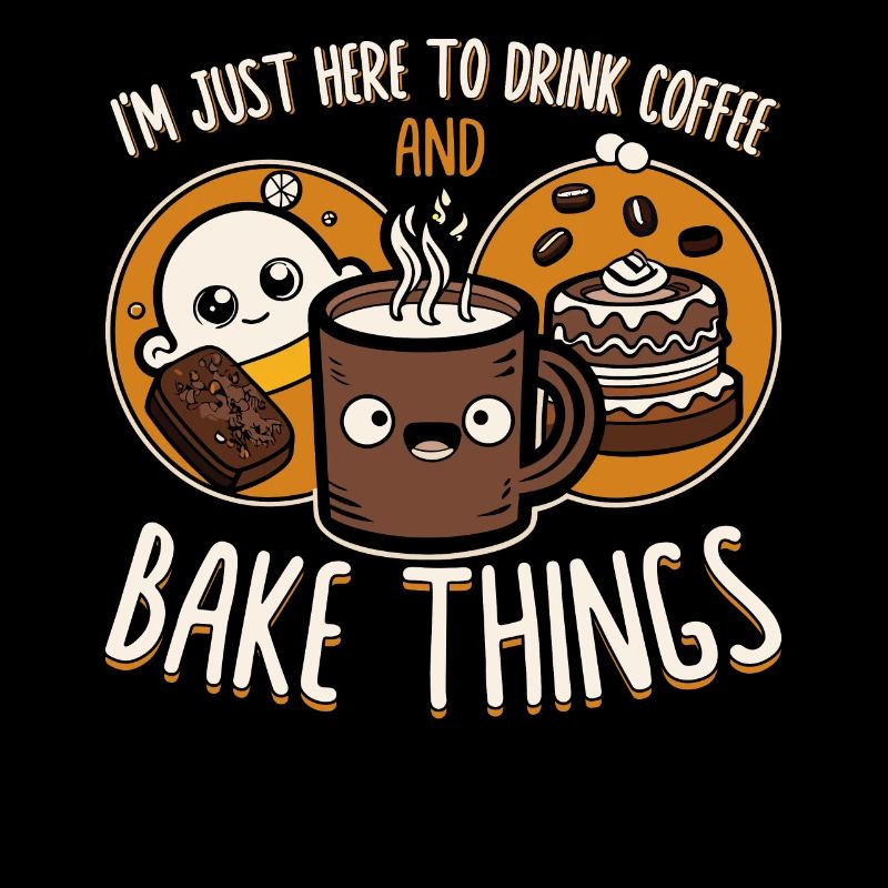 Coffee and Baking Saying Illustration