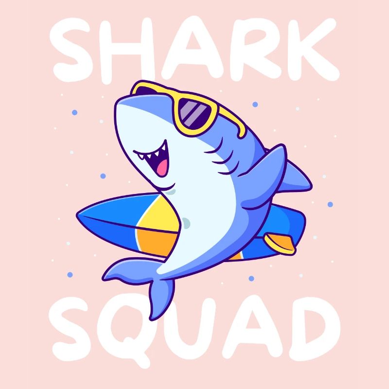 Shark Squad Fun Thème de la plage et du surf