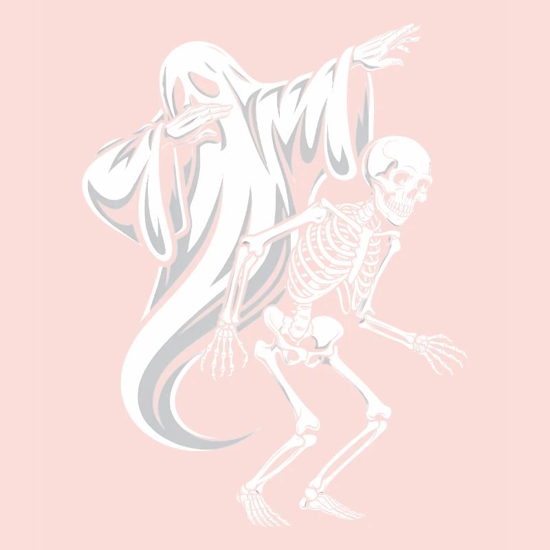 Halloween Dabbing Ghost Skeleton Spooky Gift