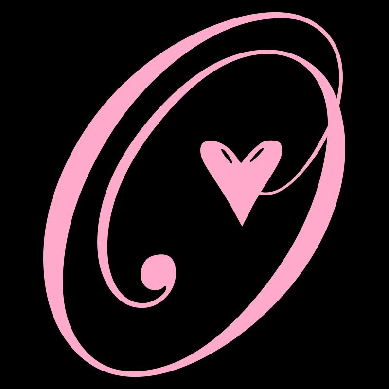 Monogram O Heart Vine