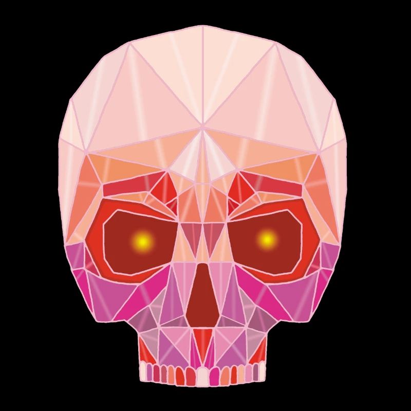 Tête de mort rubis