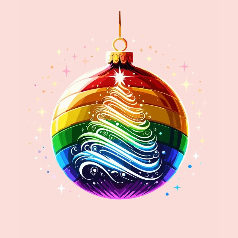 Regenbogen Weihnachtskugel