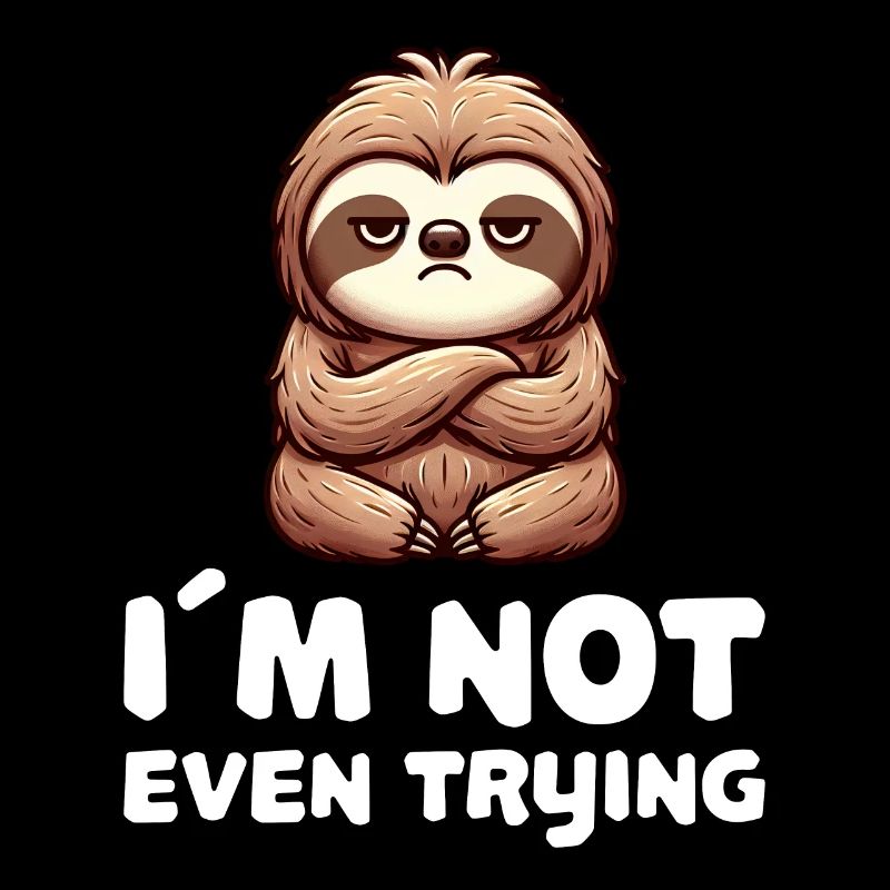 I’m Not Even Trying Funny Sloth