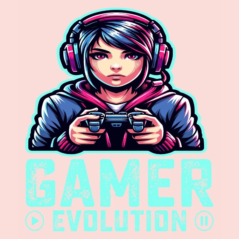 Die Evolution eines Gamers, cooles Gaming-Design